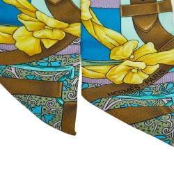 Pre Owned Hermès Multicolor Grand Manege Fleuri Silk Twilly