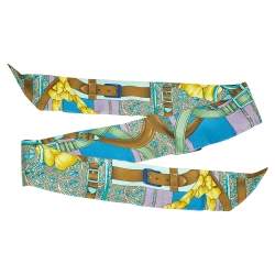 Pre Owned Hermès Multicolor Grand Manege Fleuri Silk Twilly