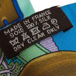 Pre Owned Hermès Multicolor Grand Manege Fleuri Silk Twilly