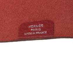 Pre Owned Hermes Red Togo Leather Ulysse PM Agenda Cover