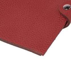 Pre Owned Hermes Red Togo Leather Ulysse PM Agenda Cover