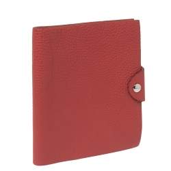 Pre Owned Hermes Red Togo Leather Ulysse PM Agenda Cover
