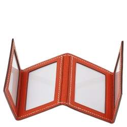 Pre Owned Hermes Feu Chevre Mysore Leather Photo Frame Holder 
