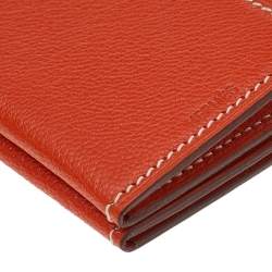 Pre Owned Hermes Feu Chevre Mysore Leather Photo Frame Holder 