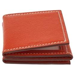 Pre Owned Hermes Feu Chevre Mysore Leather Photo Frame Holder 