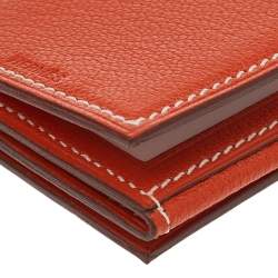 Pre Owned Hermes Feu Chevre Mysore Leather Photo Frame Holder 