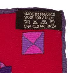 Pre Owned Hermès Purple Tours de Cles Silk Scarf