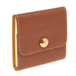 Pre Owned Hermes Brown Epsom Leather Post It Note Holder
