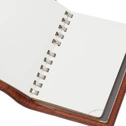 Pre Owned Hermes Brown Ostrich Leather Agenda/Notebook Cover