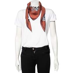 Pre Owned Hermès Brown Clerc Silk Scarf