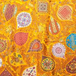 Pre Owned Hermès Orange L' Arbre de Vie Silk Scarf