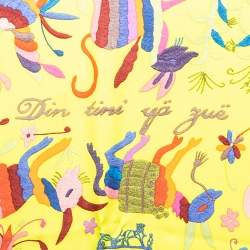 Pre Owned Hermès Yellow & Red Din Tini Ya Zue Silk Scarf