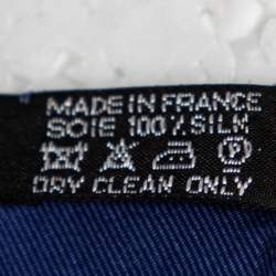 Pre Owned Hermès White Ex Libris en Camouflage Silk Scarf