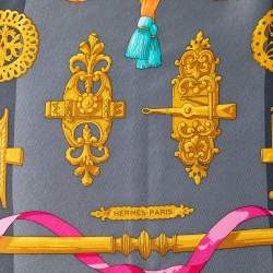 Pre Owned Hermes Multicolor Ferronnerie Silk Square Scarf