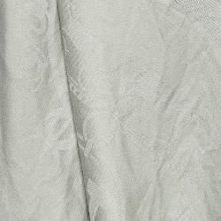 Pre Owned Hermes Light Grey Logo Jacquard Cashmere & Silk Shawl