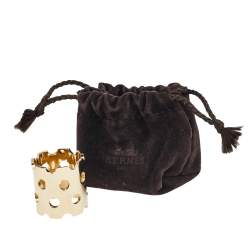 Pre Owned Hermès Permabrass Perfore Scarf Ring