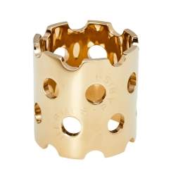 Pre Owned Hermès Permabrass Perfore Scarf Ring