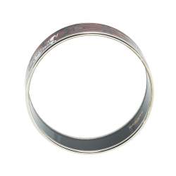 Pre Owned Hermès Red Grand Apparat Enamel Palladium Plated Wide Bangle Bracelet