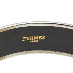 Pre Owned Hermès Multicolor Cachemire de Tamara Enamel Palladium Plated Bangle Bracelet