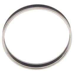 Pre Owned Hermès Black Engraved Enamel Sellier Narrow Bracelet