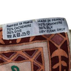 Pre Owned Hermés Multicolor Cavaliers Du Caucase Cashmere & Silk Scarf 