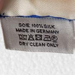 Hermès Cream Embroidered & Printed Calligram Silk Scarf
