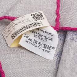 Pre Owned Hermes Multicolor Les Cabanes Printed Cashmere & Silk Shawl