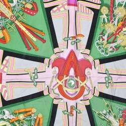 Pre Owned Hermès Multicolor Bouquets Sellier Silk Scarf