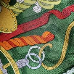 Pre Owned Hermès Multicolor Bouquets Sellier Silk Scarf