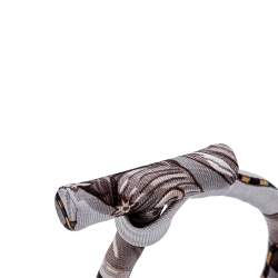 Pre Owned Hermès Grey Petit H Silk Bracelet
