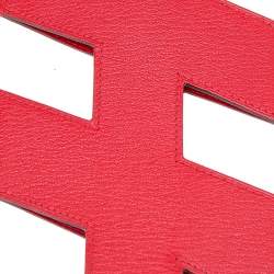 Hermes Rouge De Coeur Cherve Leather H Tag Phone Case