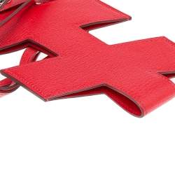 Hermes Rouge De Coeur Cherve Leather H Tag Phone Case