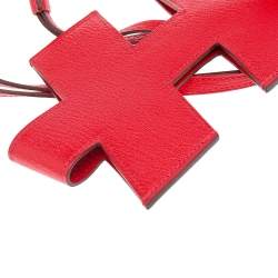 Hermes Rouge De Coeur Cherve Leather H Tag Phone Case