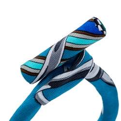 Pre Owned Hermès Blue Petit H Silk Bracelet