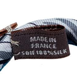 Pre Owned Hermès Blue Petit H Silk Bracelet