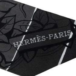 Pre Owned Hermes Grey Jungle Love Rainbow Silk Twilly 