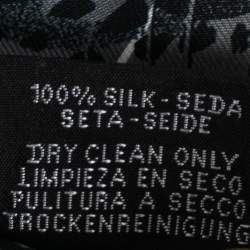 Pre Owned Hermes Grey Jungle Love Rainbow Silk Twilly