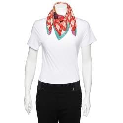 Pre Owned Hermés Multicolor H En Voyage Silk Square Scarf