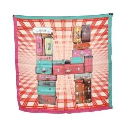 Pre Owned Hermés Multicolor H En Voyage Silk Square Scarf