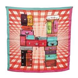 Pre Owned Hermés Multicolor H En Voyage Silk Square Scarf