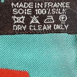 Pre Owned Hermés Multicolor H En Voyage Silk Square Scarf