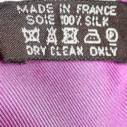 Pre Owned Hermés Purple Bride De Cour Printed Silk Square Scarf