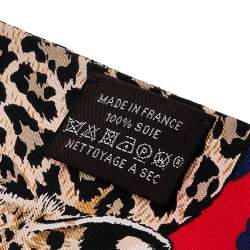 Pre Owned Hermes Multicolor Jungle Love Love Silk Twilly