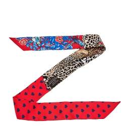 Pre Owned Hermes Multicolor Jungle Love Love Silk Twilly