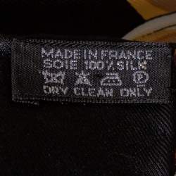 Pre Owned Hermes Black Libre Comme L'Air Silk Square Scarf 