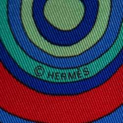 Pre Owned Hermès Multicolored Logo Printed Silk Scarf