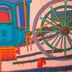 Pre Owned Hermès Multicolored Balade en Berline Printed Silk Scarf