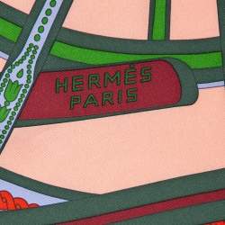 Pre Owned Hermès Multicolored Balade en Berline Printed Silk Scarf