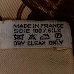 Pre Owned Hermes Beige La Ronde Des Jockeys Silk Square Scarf