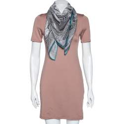 Pre Owned Hermès Grey The Winner Is Cashmere Silk Scarf